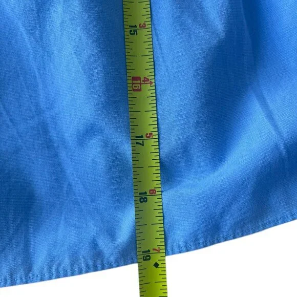 Zara blue ruffle button up off the shoulder top Size Small women's - Picture 8 of 12